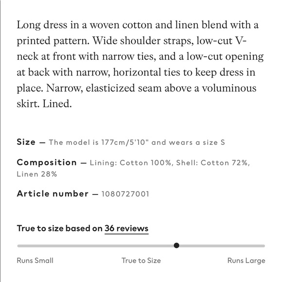 H&M V-Neck Linen Blend Dress - Picture 4 of 8